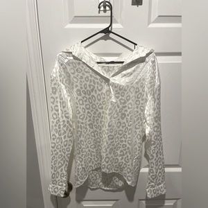 Never Worn Satin Cheetah Button Up